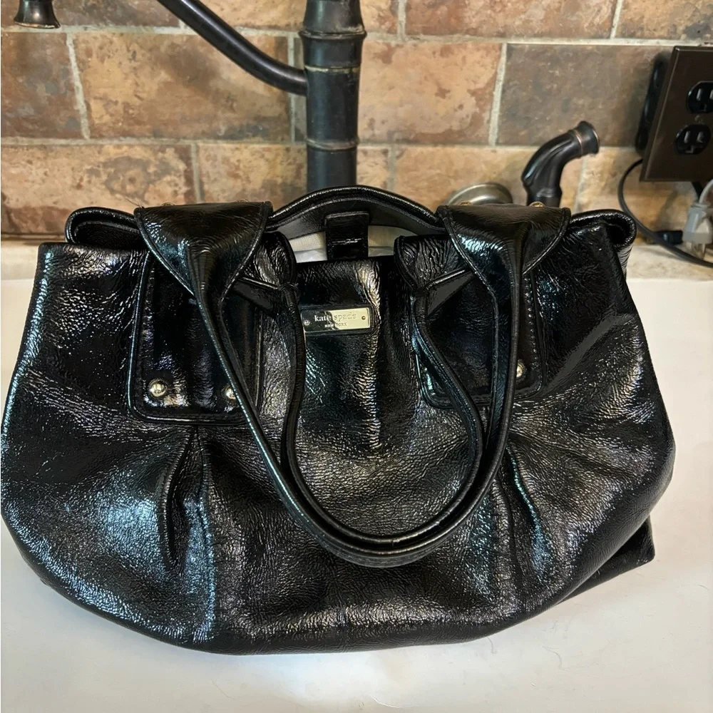 Kate Spade Large Black Leather Satchel/Tote